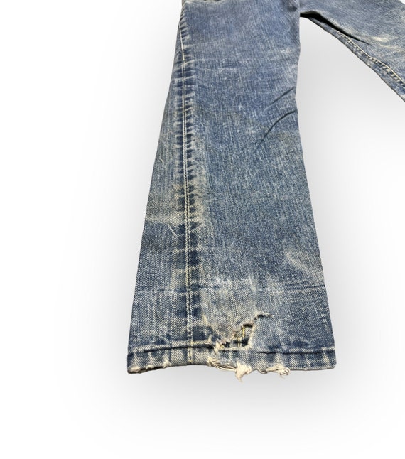 Vintage LEE Distressed 60's USA Made Denim Jeans … - image 4