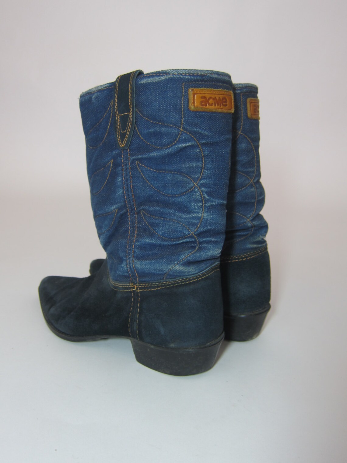 blue jean cowboy boots