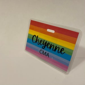 Badge Back Rainbow Flag Custom