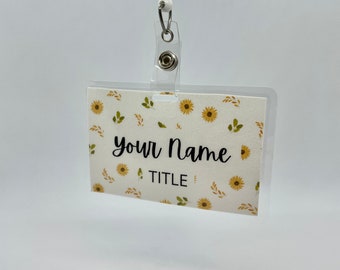 Badge Back Fall Sunflowers Custom