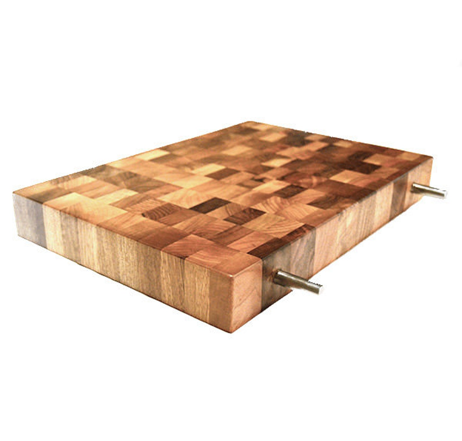 Walnut End Grain Butcher Block Cutting Board Chaotic Pattern Etsy