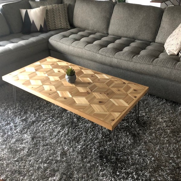 DIY zeshoekige salontafelplannen