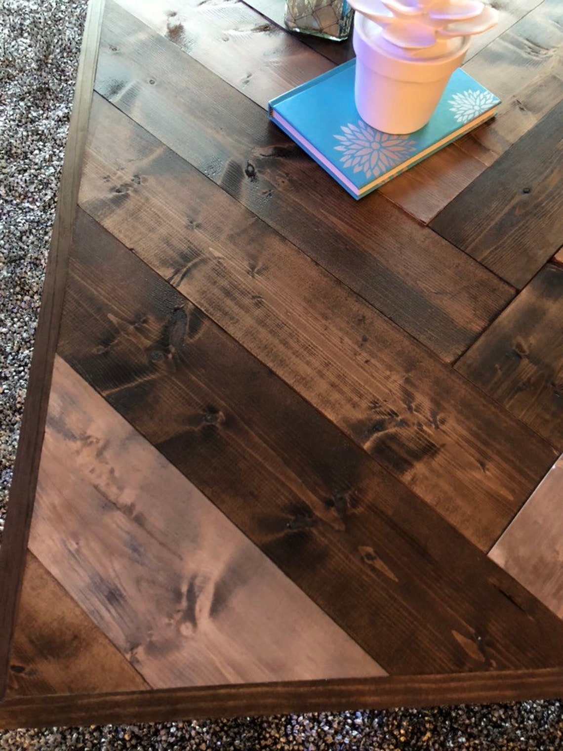 DIY Herringbone Coffee Table Plans Etsy