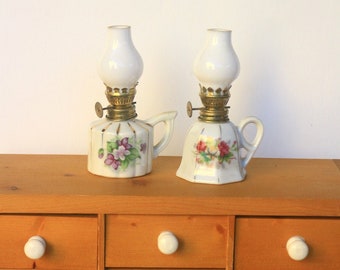2 Lámparas De Queroseno Miniatura Vintage Para Casa De Muñecas Y Manualidades (ERINGOGO)