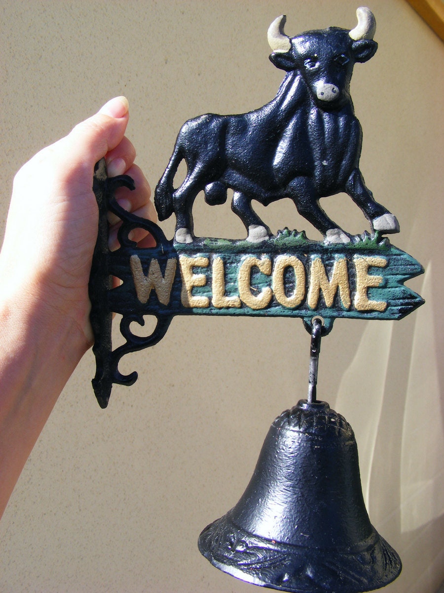 Clochette/Cloche/Carillon d'entrée - Cloche de Bienvenue - Welcome Toro/Cheval - Decoration Maison -