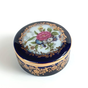 Boîte à bijoux- Limoges France- Petite boîte en porcelaine- Boîte cadeau- Collection- Décoration