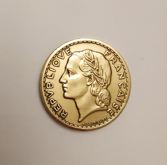 The Old French Currency - 5F- 5 Francs 1946- Coin - Collection - Etsy