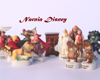 Narnia Disney-Bean Fève- Minifigurines- 12 figurines- Hand painted - Porcelain/ ceramic figurines - Collection - Fabophilie