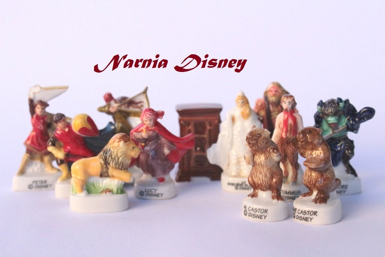 Narnia Disney-Bean Fève Minifigurines 12 figurines Hand painted Porcelain/ ceramic figurines Collection Fabophilie image 1