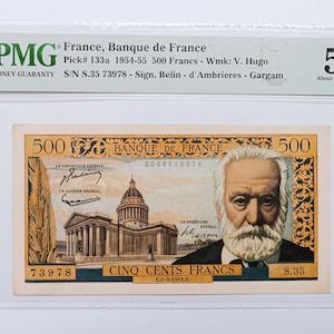 France 500 F- 500 Francs Victor HUGO- Type 1954- P.133a- Billet Banque de France- XX siècle- Collection- Bonistique