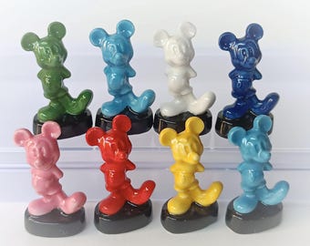 Figurki Myszki Miki/Disney - Ciasto Króla - Malowane ręcznie - Błyszczące wykończenie - Miniatury kolekcjonerskie/Przedmiot wystawowy - Domek dla lalek/Fabophilia