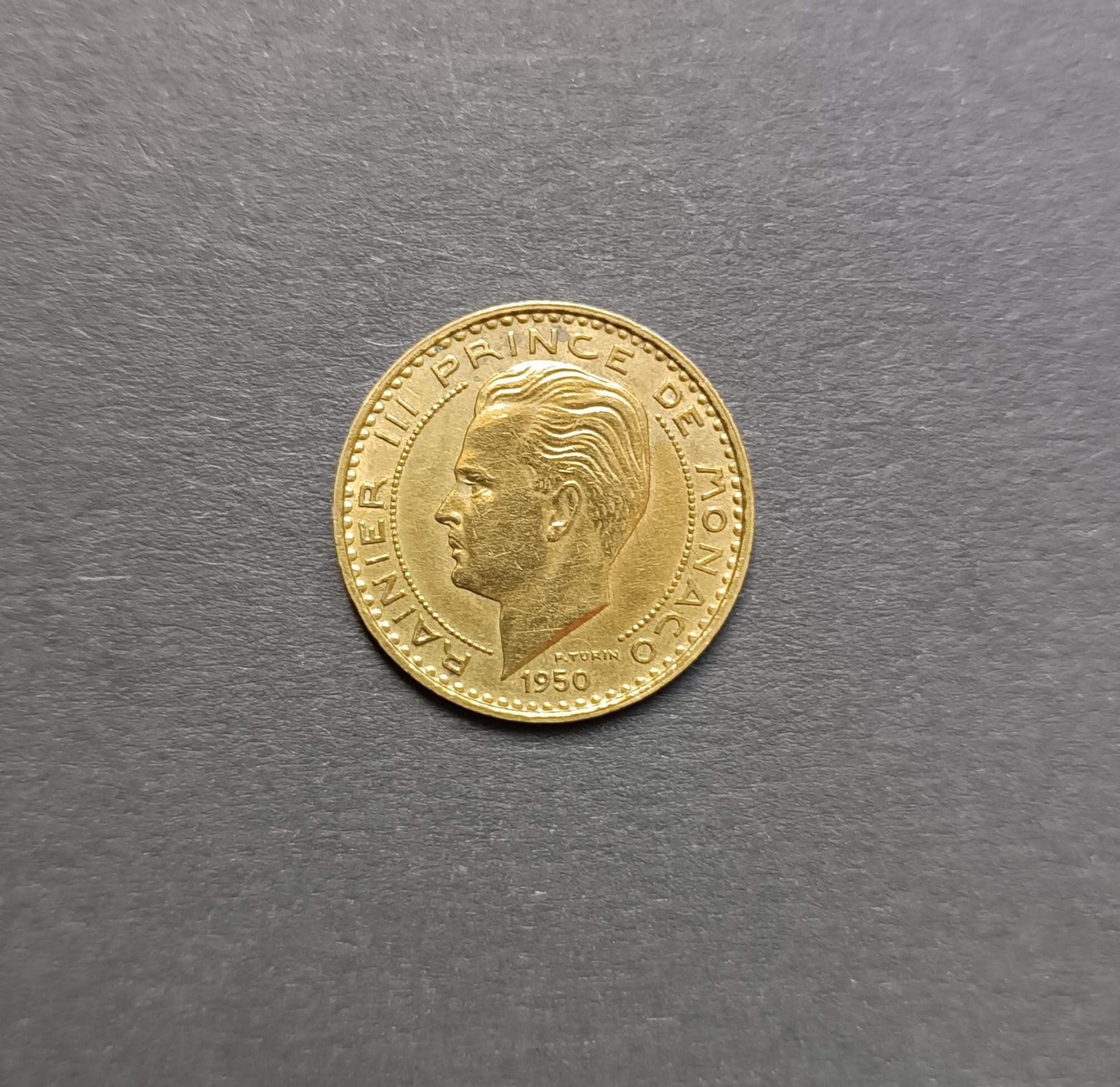 モナコ - ロット 10 階 + 20 階 - レーニエ 3 世/デオ ジュバンテ - 1950 - SUP - 貨幣学 - コレクション -  Etsy 日本