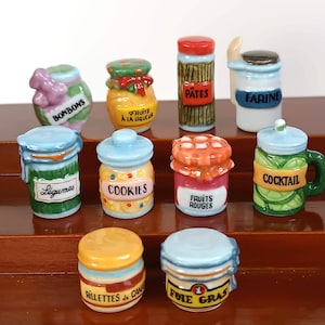 Boîtes de Conserves- Fèves thématiques- Peint à la main- Version brillante/laqué- Miniatures- Collection- Fabophilie- Maison des poupées