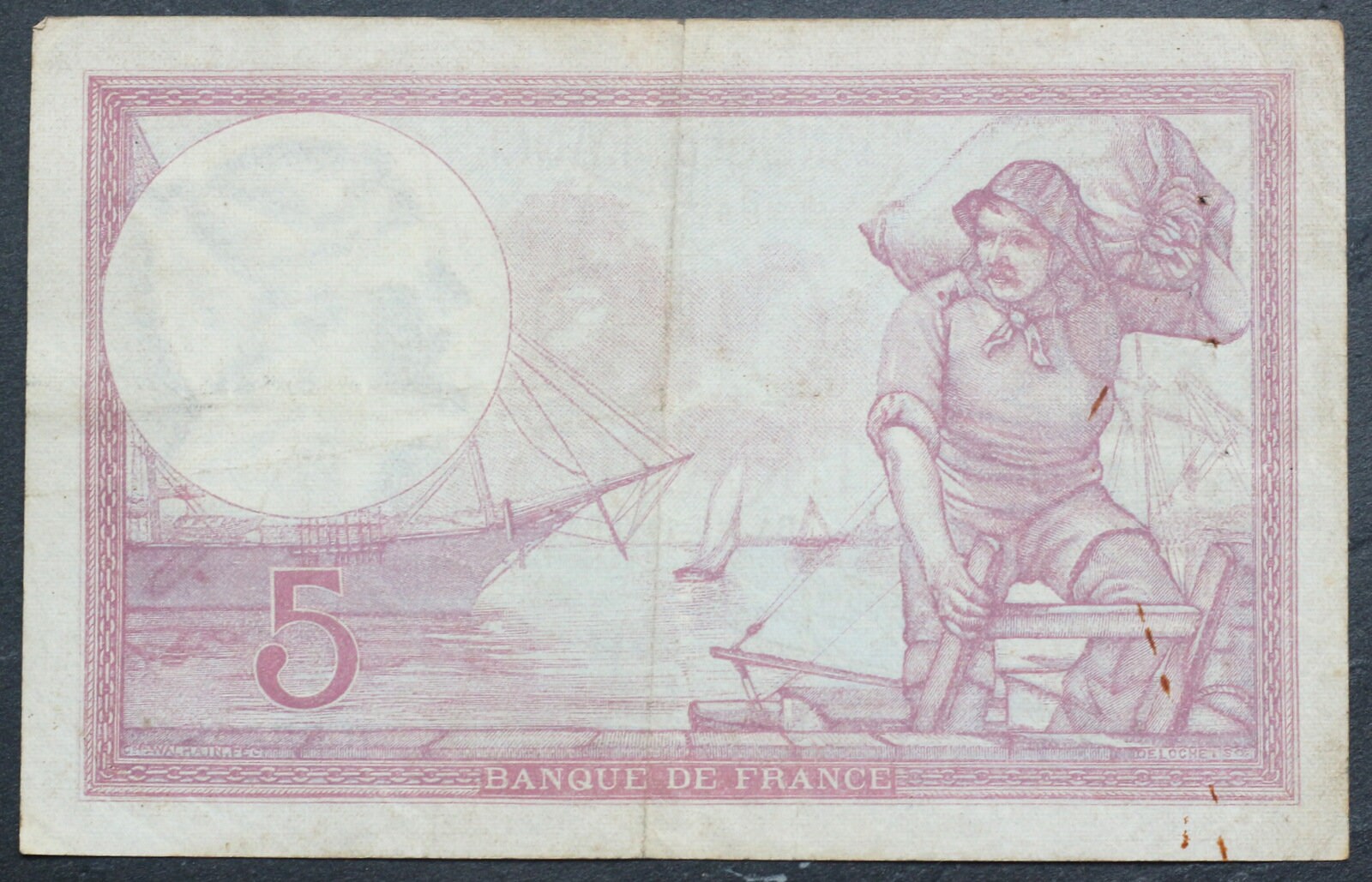 France 5F- 5 Francs- 5 Francs Femme Casquée- F.03- Billet Banque