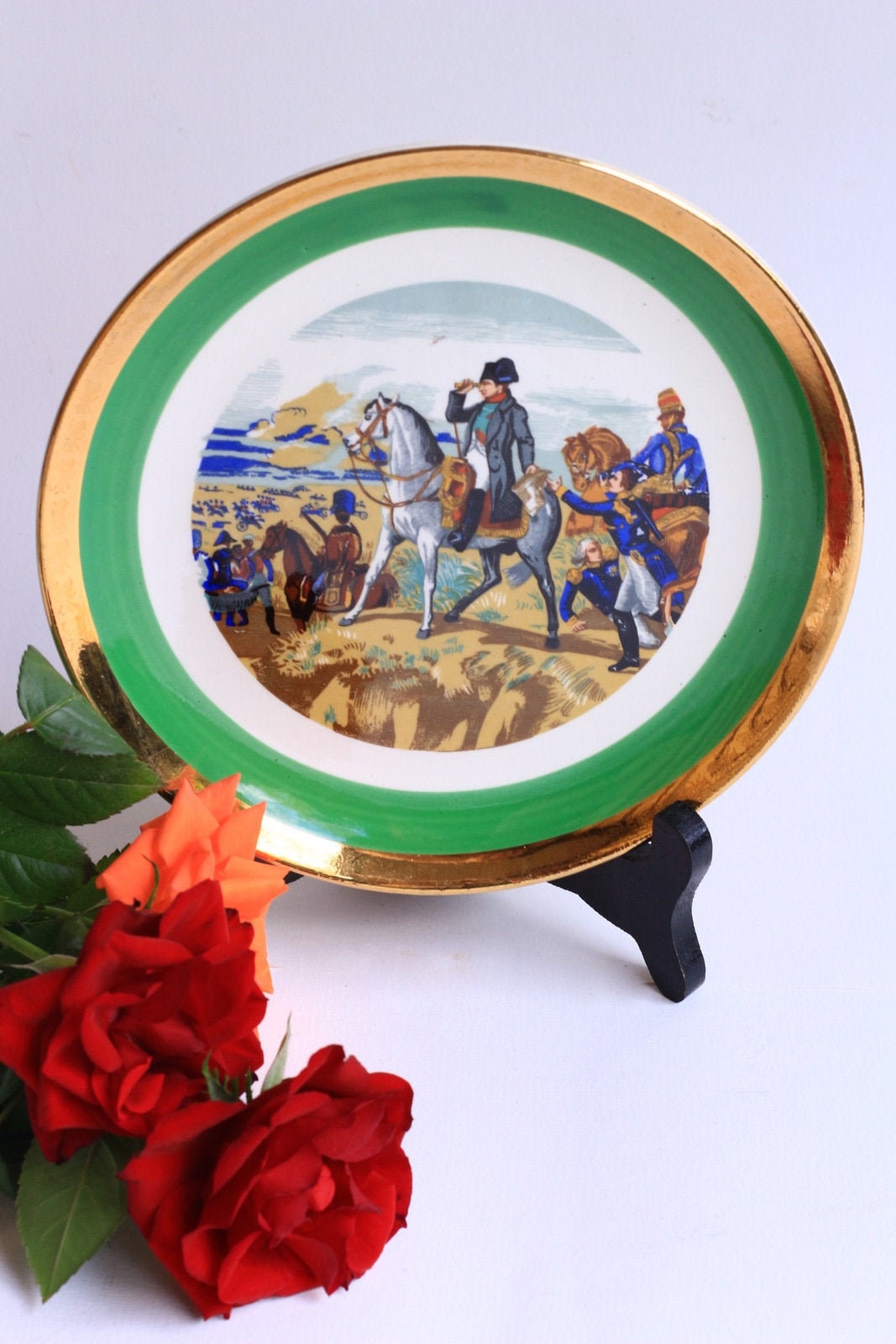 Wagram/Napoleon I - Assiette Parlante - Service à Dessert/style Empire - Décorative/Murale - Vintage