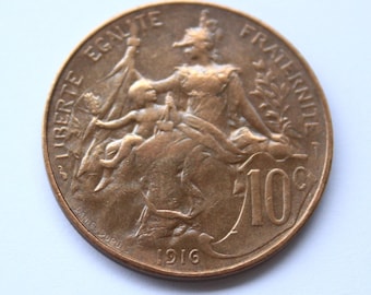 1909-1917年 フランス 10サンチーム硬貨 - 日付で選ぶ、フランスの10