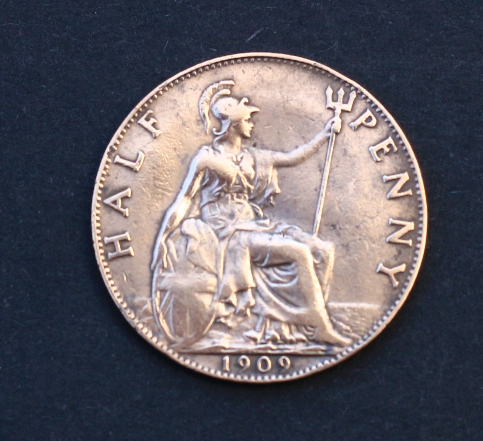 Great Britain Half Penny 1909 Coin Numismatique Etsy