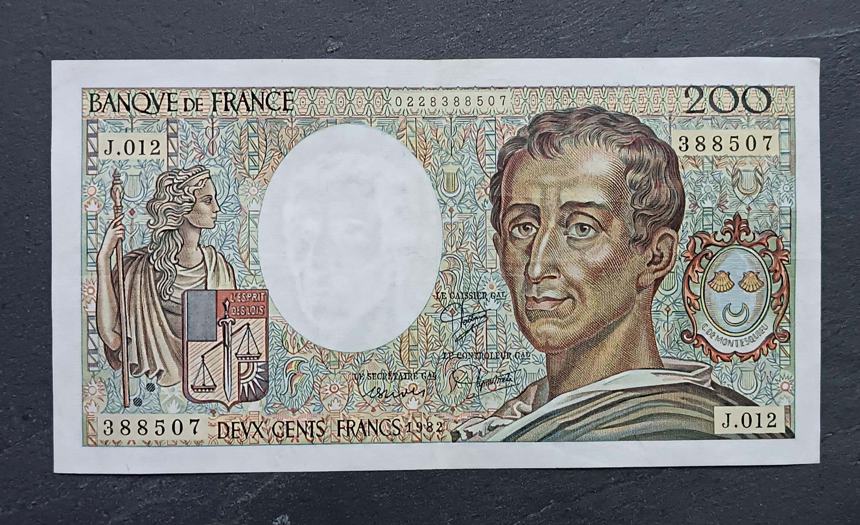 フランス 200フラン - 優れた本物の紙幣 - 200 FRF - タイプ