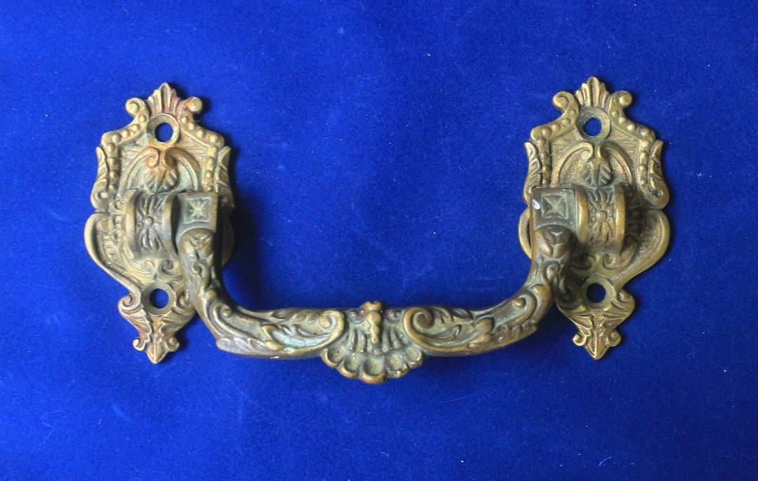 Old French Handle Antique Door Handle Bronze Doorknod Carved Bronze