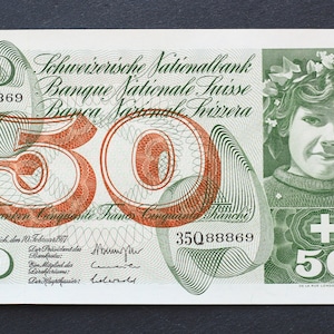 50 Francs Suisse- 1971- NEUF- Banque Nationale Suisse- Collection- Bonistique