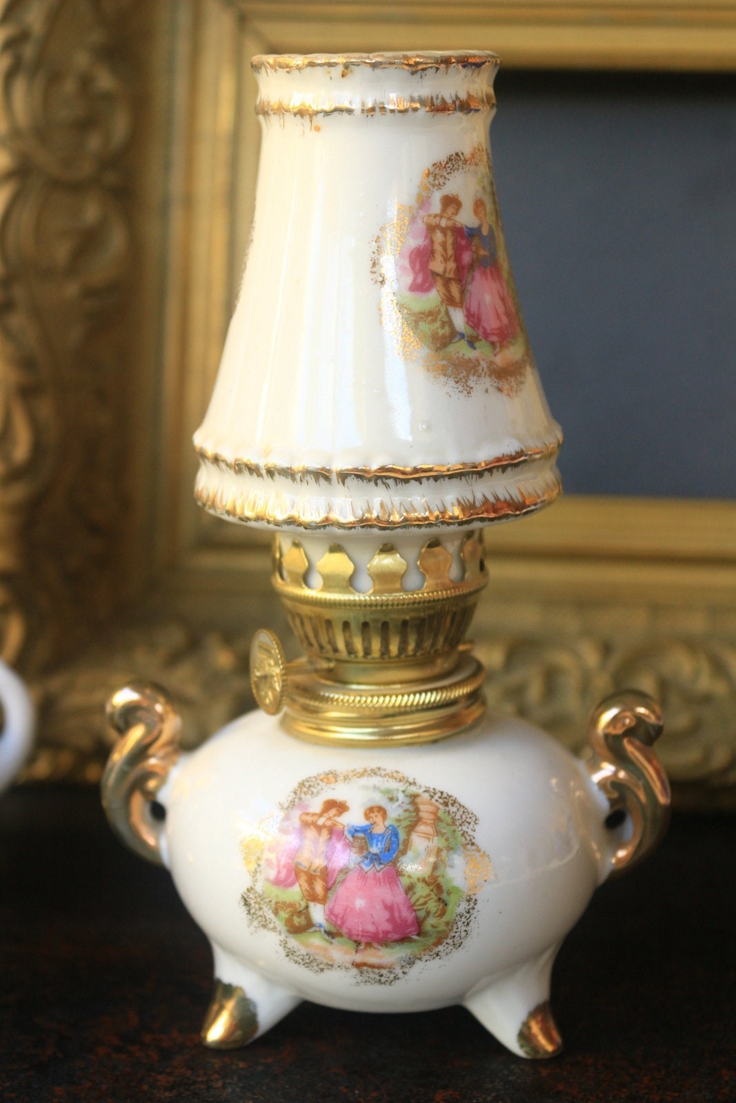 Petite Lampe Vintage à Pétrole/Huile - Set ou Unique - Réplique Ancienne - Maison Des Poupées - Deco