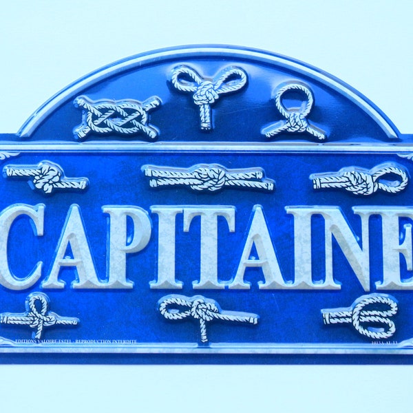 Free shipping- French Enamelled Plate-  Bienvenue/Capitaine/Club d’amitié/Cave- Vintage Style- Home Deco