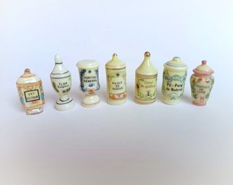 Lot "Pot Pharmacie" - Fèves des gâteaux de Rois- Peint à la main- Haute qualité- Version mate- Miniatures de collection- Fabophilie