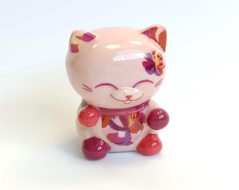 招き猫　ヴィンテージ　美品 ヴィンテージ 七福猫フィギュアセット：セラミック製招き猫装飾 - Etsy