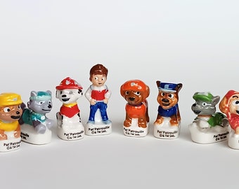 Paw Patrol- Cartoon- Collectible beans- Hand painted- Glossy version- Miniatures- Fabophilia