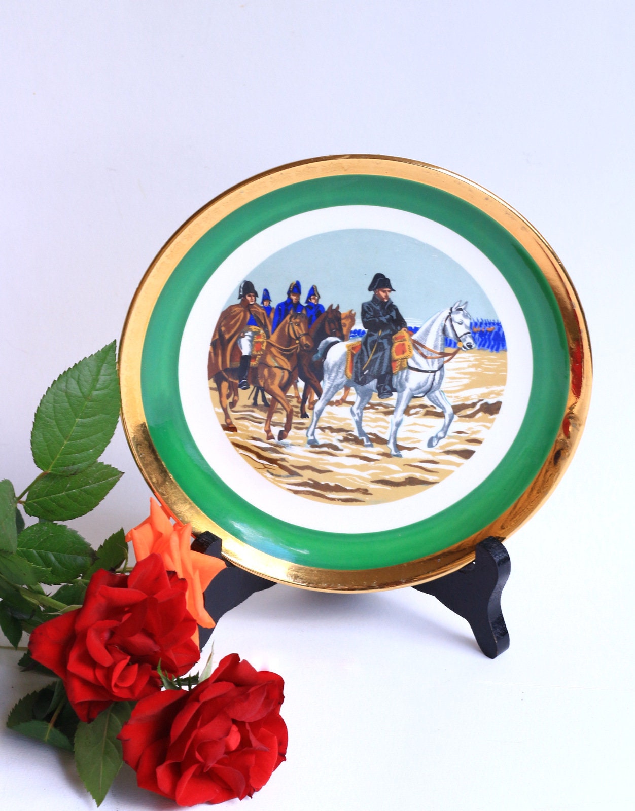 1814/Napoléon I - Assiette Parlante - Service à Dessert/style Empire - Décorative/Murale - Vintage -