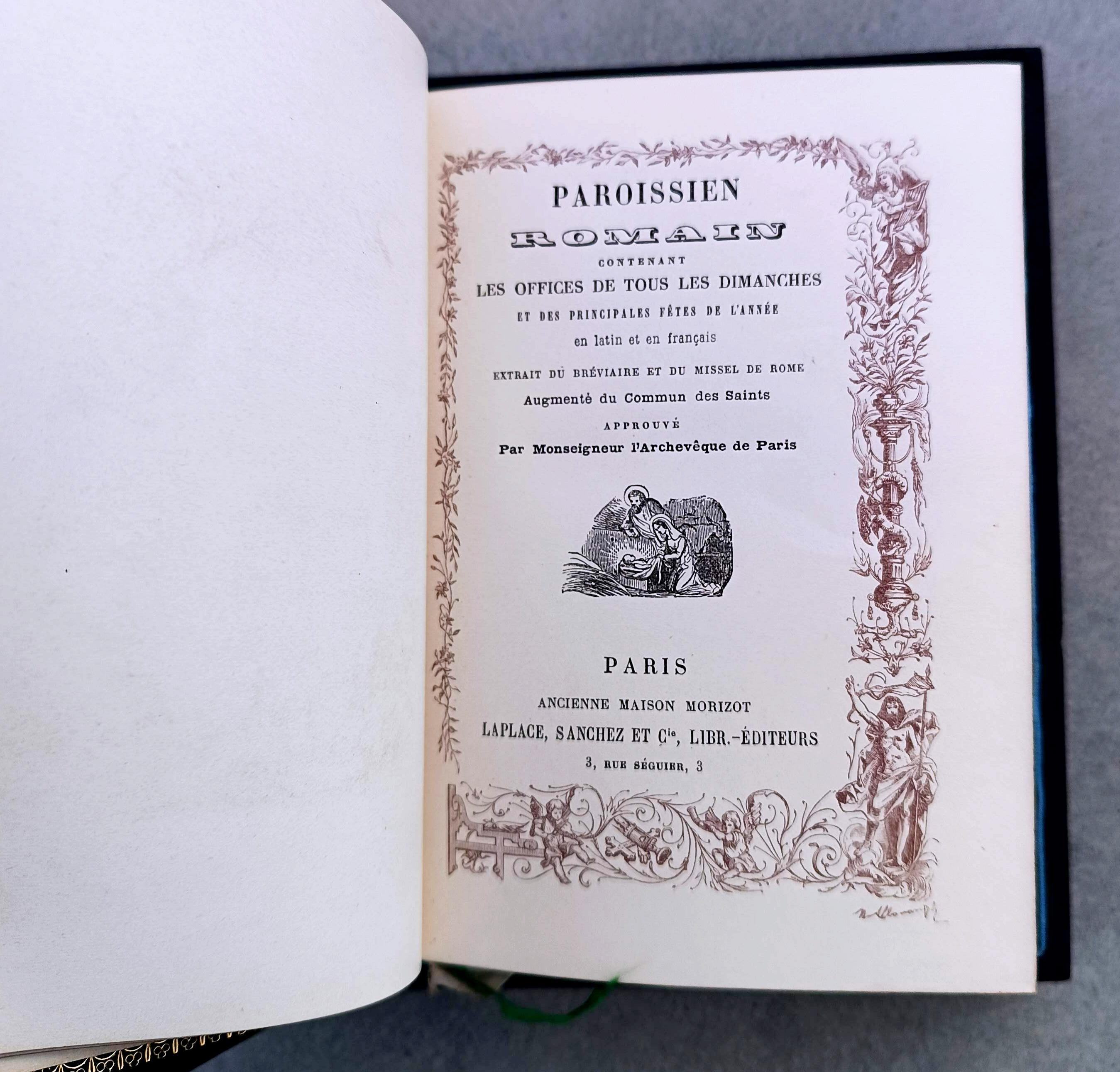 Paroissien Romain- Etat rare- Livre liturgique- en Français- 1880- Boite cadeau- Missel paroissien- XIX siècle- Biblio- Collection- Religion