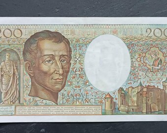 フランス 200フラン紙幣 - 極美品 - 200 FRF - モンテスキュー型