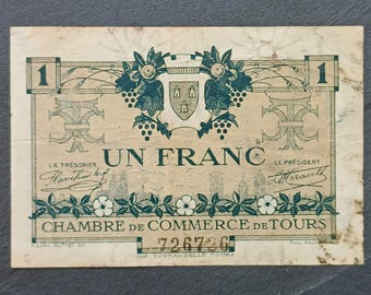 フランス - 地方紙幣、1920年 - 1フラン - 商工会議所発行紙幣 - 20