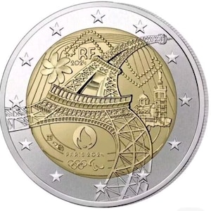 2 Euro JO Paris- Non circulé- FDC-Fleur De Coin- Sous capsule- Provenant d'un rouleau- Collection