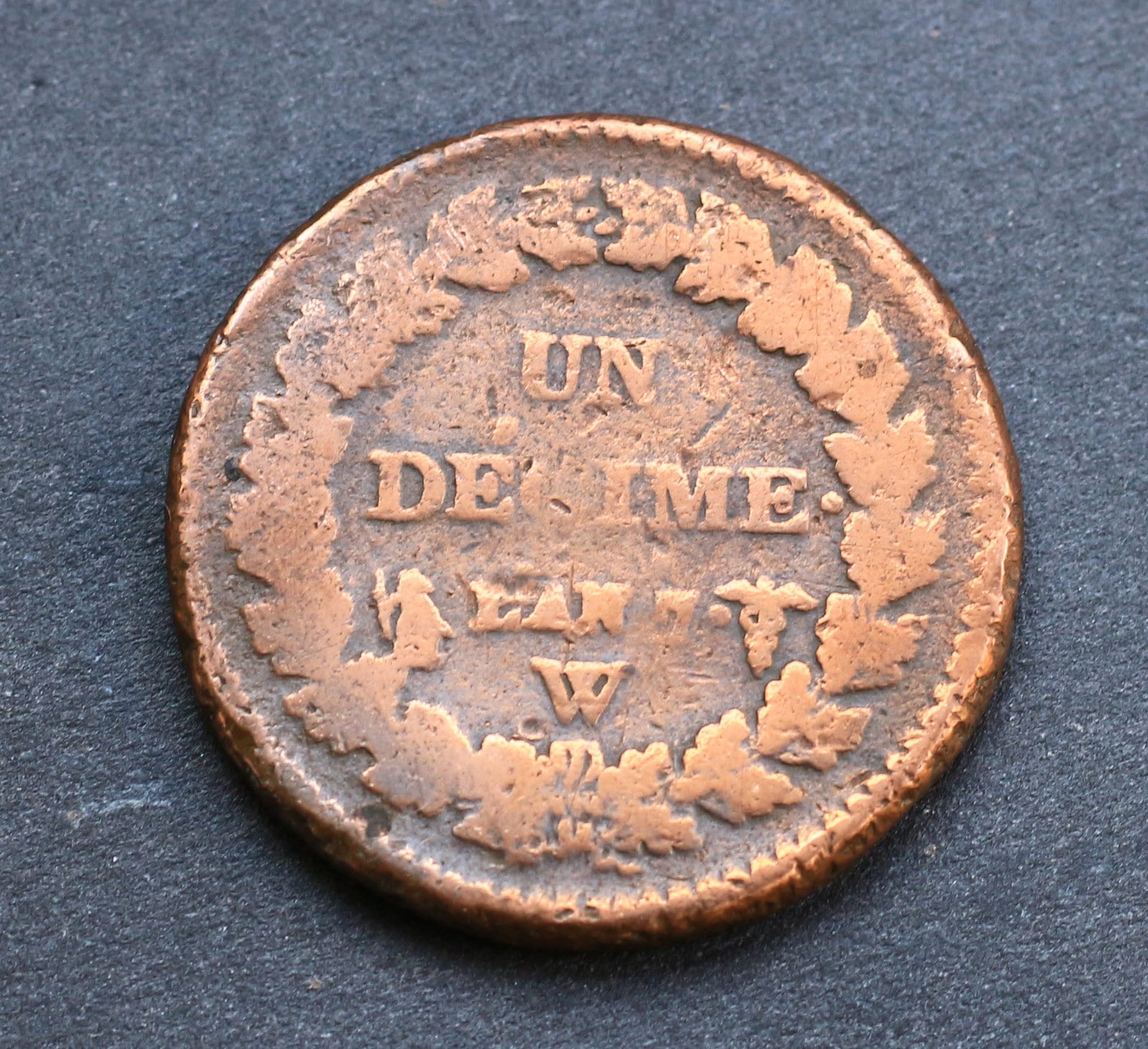 フランス - 1デシム 7年「W」 - フランス革命記念硬貨 - マリアンヌ