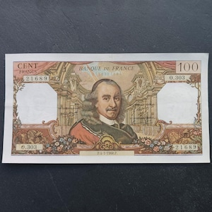 France 100 F- 100 Francs Corneille- Type 1968- Billet Banque de France- XX siècle- Collection- Bonistique