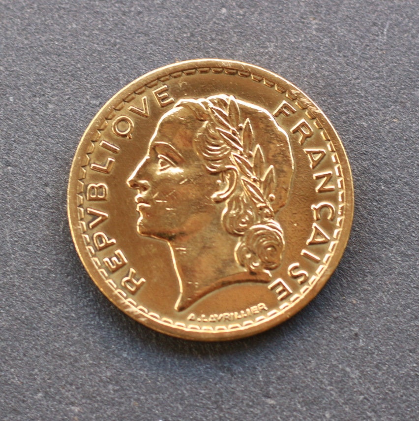 The Old French Currency - 5F- 5 Francs 1946- Coin - Collection - Etsy