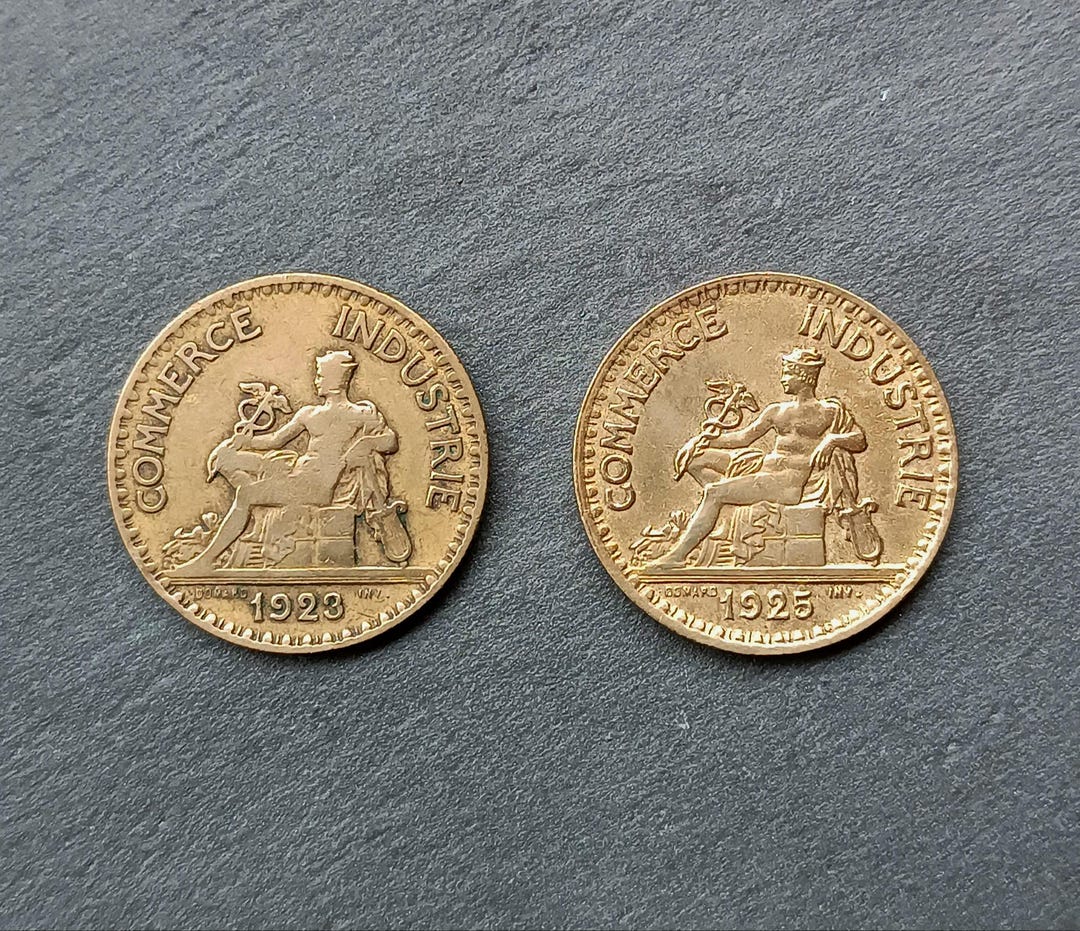 フランス - 2フラン相当 1923/1925年 - 水銀タイプ - フランス通貨
