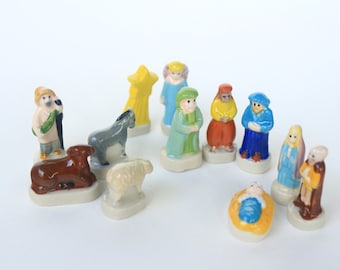 Collection de Bethléem- Nativity- Porcelain/ Ceramic figurines of Noel- Bean Fève- Hand painted- Collection - Fabophilie