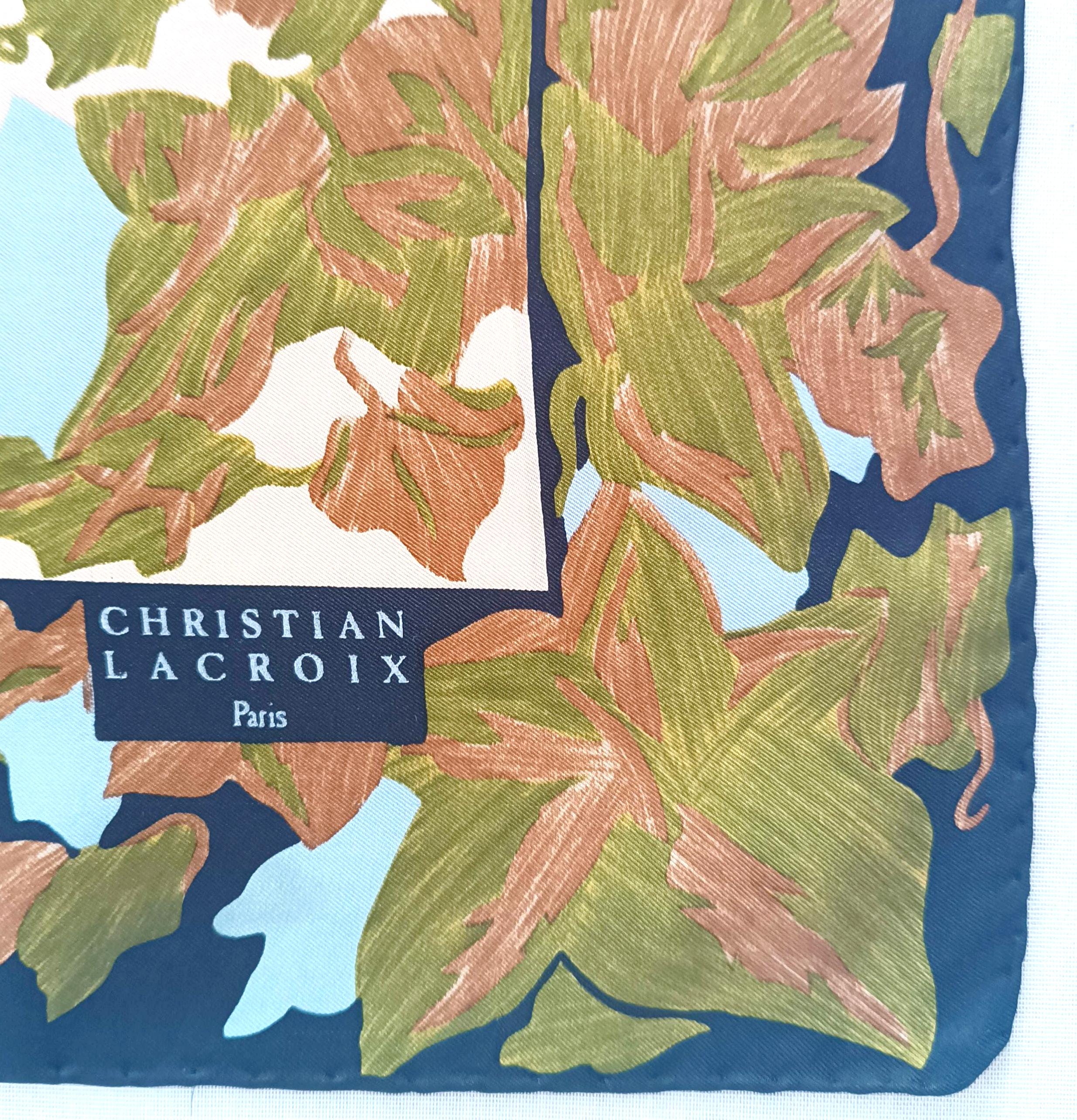 Christian Lacroix- Silk Scarf/face Mask- 100% Silk- Hand Rolled
