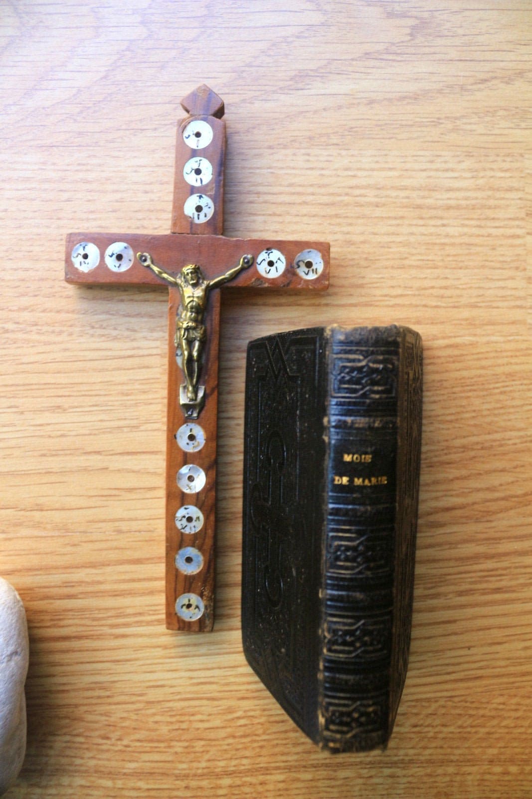 Roman Missal + Jerusalem Cross-1867- Late XIX century- in French- Roman Missal- Missal parishioner