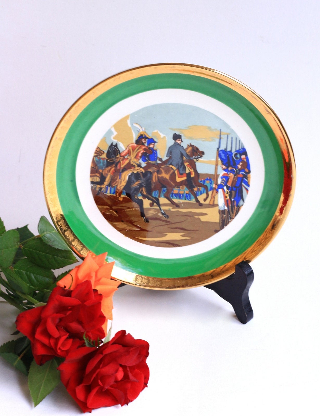 Iena/Napoleon I - Assiette Parlante - Service à Dessert/style Empire - Décorative/Murale - Vintage -