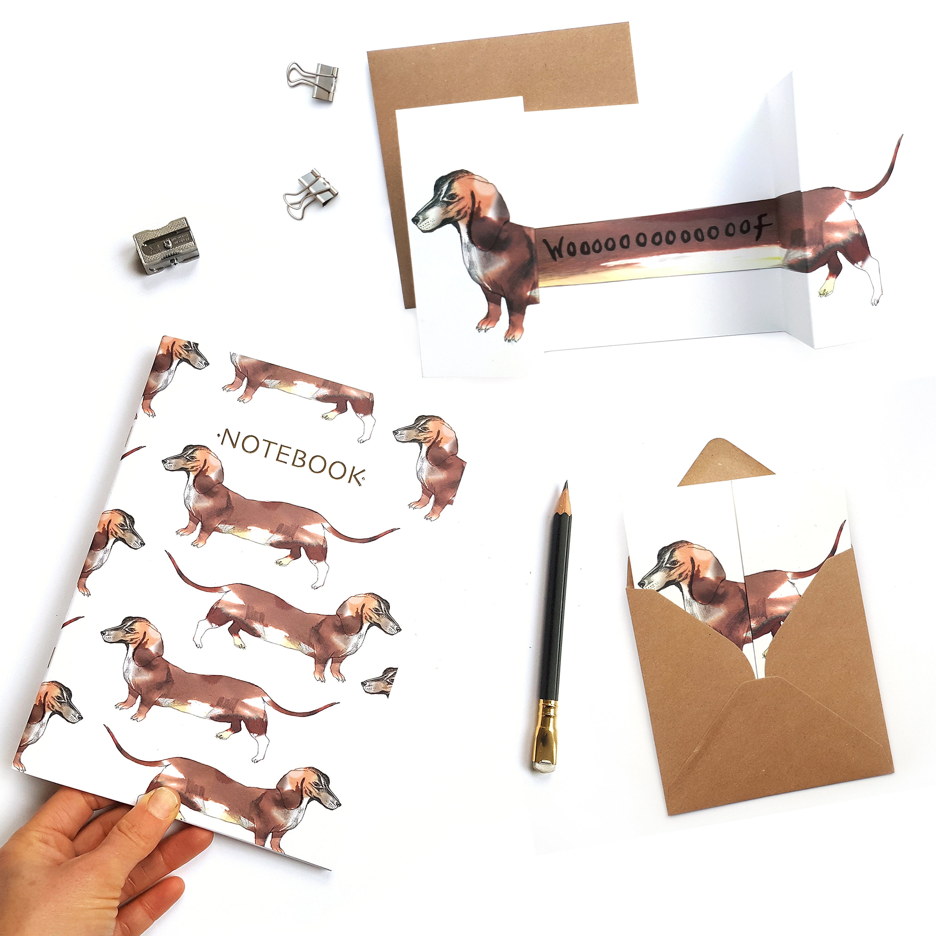 Sausage Dog Card Dachshund Sausage Dog Concertina Card Etsy UK