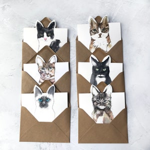 Pop Up Cat Greeting Cards, Cat Lover Card, Pop Up Cat Cards, Cat Mum Card , Cat Notecard Pack.
