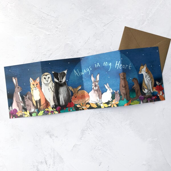 Woodland Animal Card - Etsy