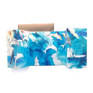 Dolphin Panorama Greeting Card, Dolphins Greeting Card, Animal Card, Ocean Lover Card