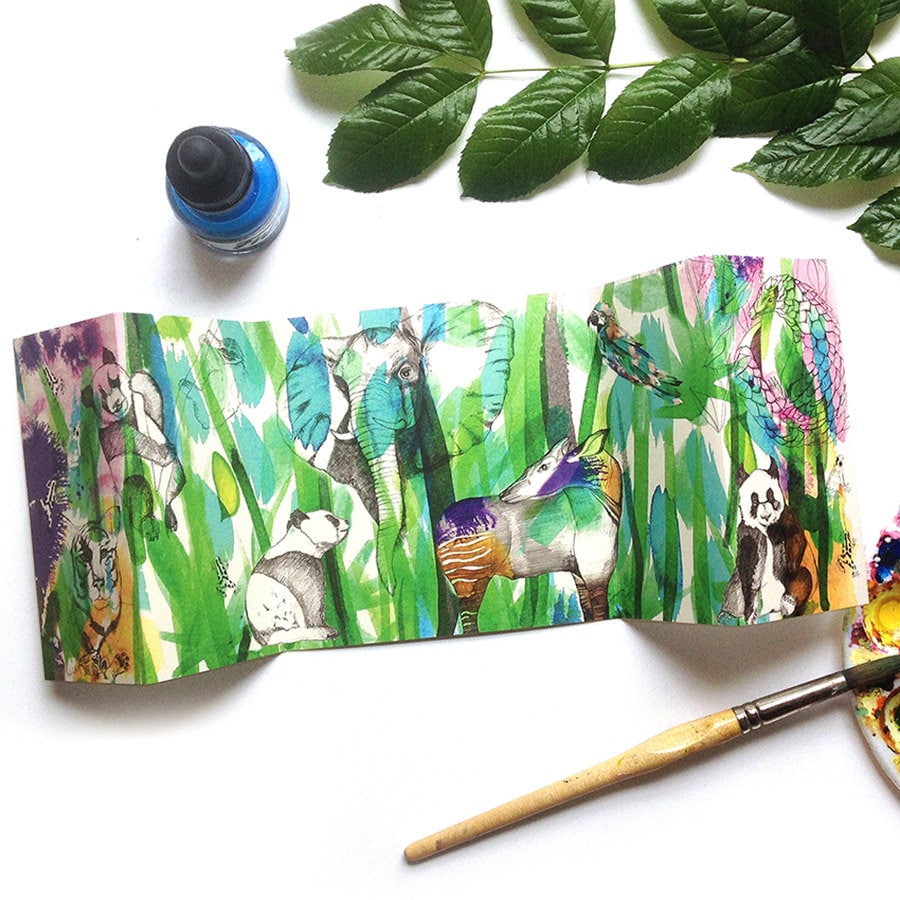 Rainforest Animals Greeting Card Animals Stationery Set | Etsy UK
