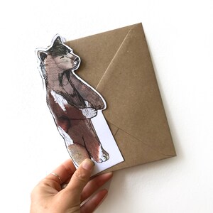 Papabär Karte, Bär Vatertagskarte, Braunbär, Waldtiere, Grußkarte Set, Waldliebhaber Karte,