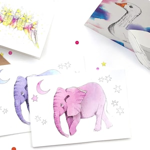 Große Pop up TierKarten für Kinder, Baby Elefant Pop Up Grußkarte, Karte für Kinder, Elefant, Otter, Mutter Gans Neues Baby Karte