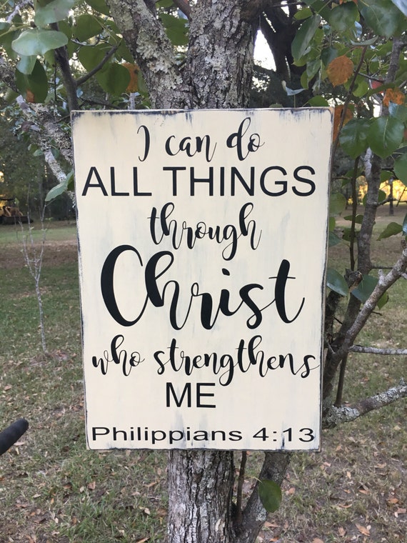 I Can Do All Things Bible Verse / Scripture Wood Sign - Etsy
